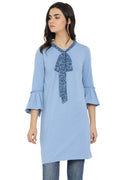 Front Tie Bell Sleeve Tunic