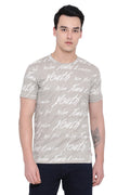 Typographic Printed Round Neck Tee-Shirt