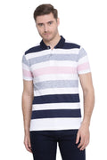 Multi Color Stripe polo T shirt