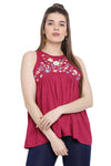 Floral Love Embroidered Sleeveless Top
