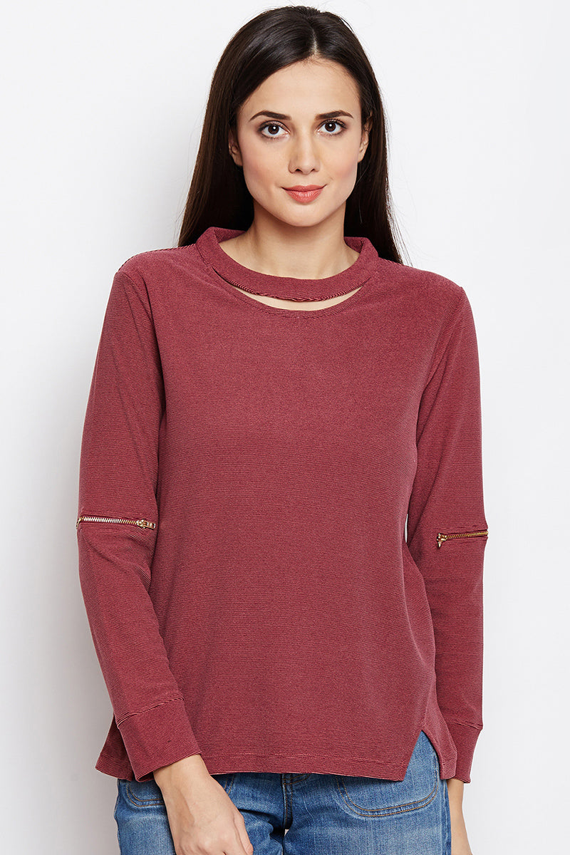 Solid Cut Outs Detailed Top - MODA ELEMENTI