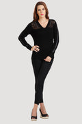V Neck Lace Top - MODA ELEMENTI