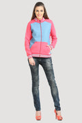 Full Sleeve Zipper Mix Sweatshirt - MODA ELEMENTI