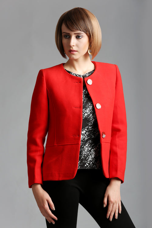 Striker Red Mid Coat - MODA ELEMENTI