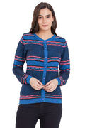 Engineering Patterned Buttoned Cardigan