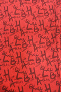 Red printed womens track pant