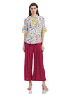 Flower Printed Tie up Top