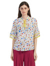 Flower Printed Tie up Top