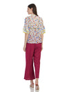 Flower Printed Tie up Top