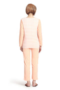 Striped Coral Polar Fleece Night Suit - MODA ELEMENTI