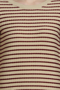 Basic Striped Round Neck Pullover
