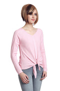 Front Tie Solid Winter Top