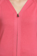 Solid Front Zipper Cardigan - MODA ELEMENTI