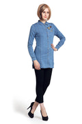 Embroidered Patches Denim Shirt - MODA ELEMENTI