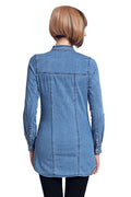 Embroidered Patches Denim Shirt - MODA ELEMENTI