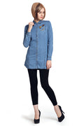 Embroidered Patches Denim Shirt - MODA ELEMENTI