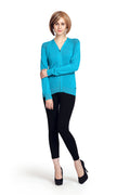 Solid Front Zipper Cardigan - MODA ELEMENTI
