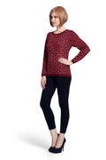 Pug Mark Wine Knit Jumper - MODA ELEMENTI