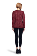 Pug Mark Wine Knit Jumper - MODA ELEMENTI