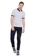 Motif Printed Polo T shirt