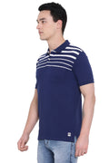 Panel Stripe Polo T shirt