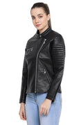 Black Wandered Biker Jacket