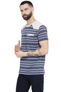 Axmann Casual Striped Round Neck T-Shirt