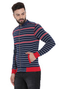 Axmann Basix Striped Zipped Sweatshirt