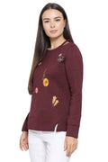 Minimal Night Flora Casual Top(Winter)