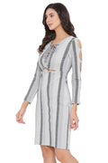 Front Cut Out Midi Dress