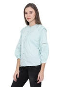 Solid Self Designed Casual Shirt