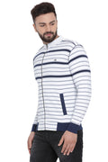 Axmann Basix Striped Zipped Sweatshirt