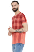 Axmann Shaded Check Casual T-Shirt