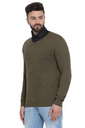 Axmann Solid V Neck Basic Sweater