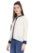 Statement Collar Casual Top
