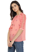 Self Designed Lace Casual Top