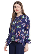 Butterfly Printed Casual Top