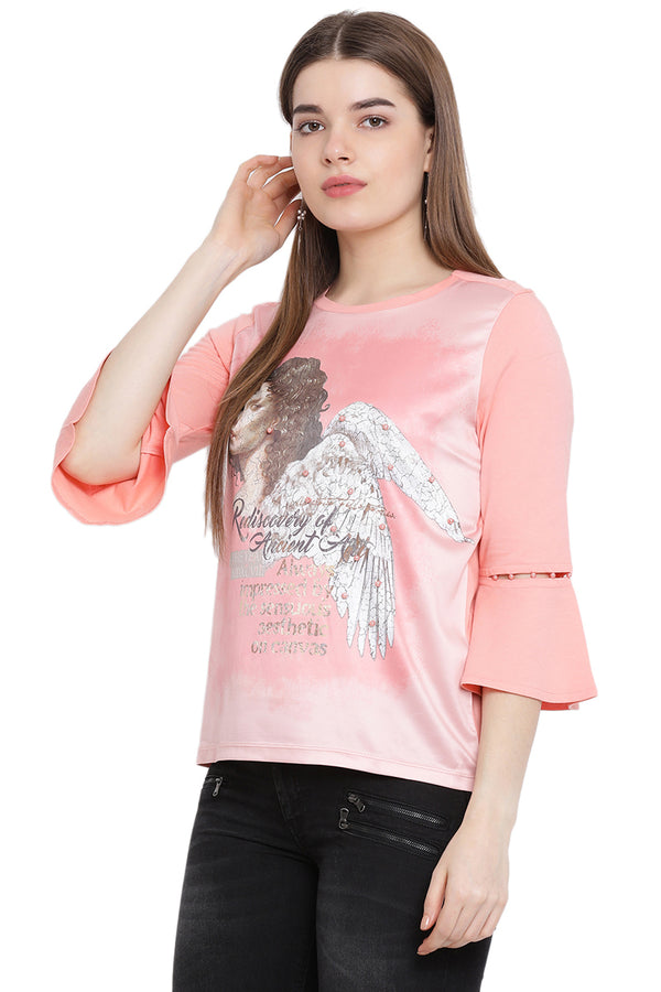 Discover Art Bell Sleeve Casual Top