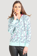 Full Sleeve Printed Zipper Hooded Sweatshirt - MODA ELEMENTI