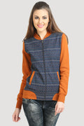 Printed Full Sleeve Zipper Sweatshirt - MODA ELEMENTI