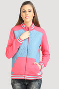 Full Sleeve Zipper Mix Sweatshirt - MODA ELEMENTI