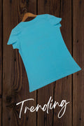 Smile Fun Art Blue tshirt for women