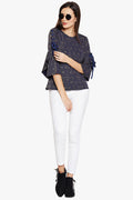 Jazz Shine Sleeve Tie Top - MODA ELEMENTI