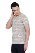 Typographic Printed Round Neck Tee-Shirt