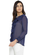Royal Ruffle Casual Top