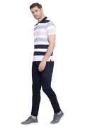 Multi Color Stripe polo T shirt