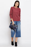 Solid Cut Outs Detailed Top - MODA ELEMENTI