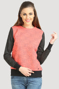 Round Neck Full Sleeve Rose Sweatshirt - MODA ELEMENTI
