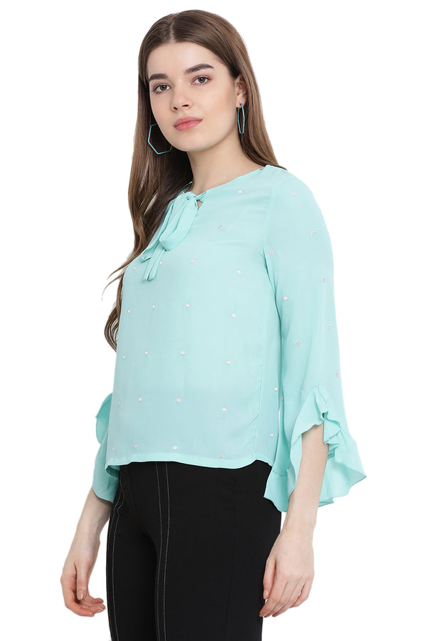 Mild Breeze Bell Sleeve Top
