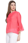 Front Tie Cherry Kiss Casual Top